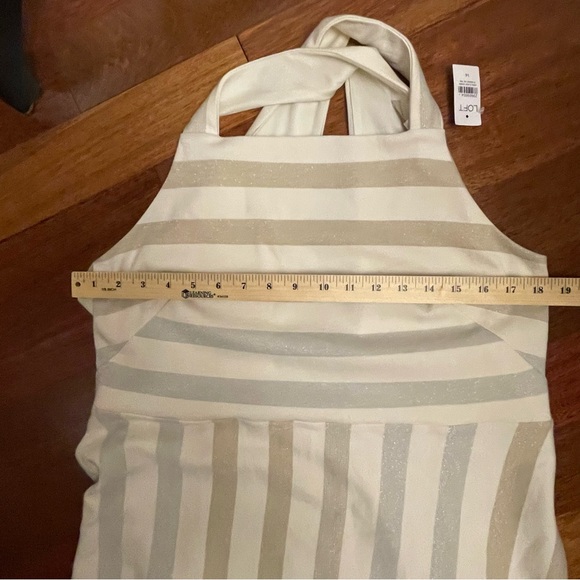 LOFT Cream Sleeveless Dress - Picture 6 of 8